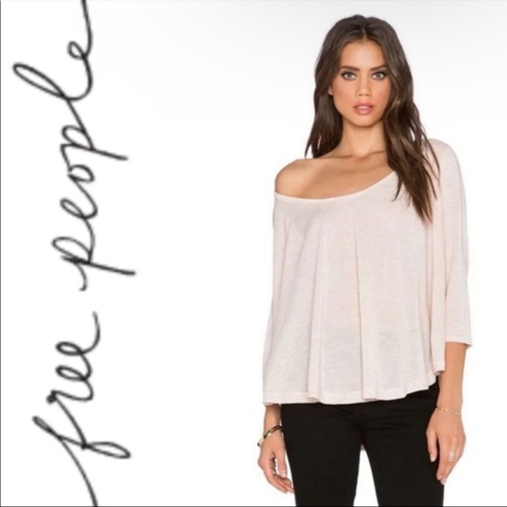 NEW Free People Tambourine Tee in Dark Oatmeal